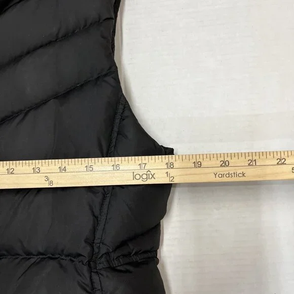 J Crew Puffer Vest Womens L Black Down Filled High Neck Classic Outdoor Preppy - Picture 6 of 8